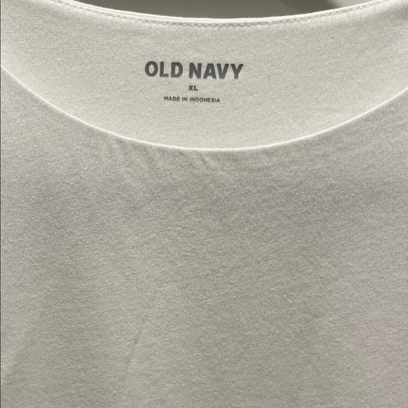 Old Navy Classic White Racerback Bodysuit. Snap Closure. - Picture 2 of 3